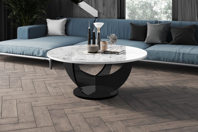 CAPRI 100 round coffee table (high gloss/different colours)